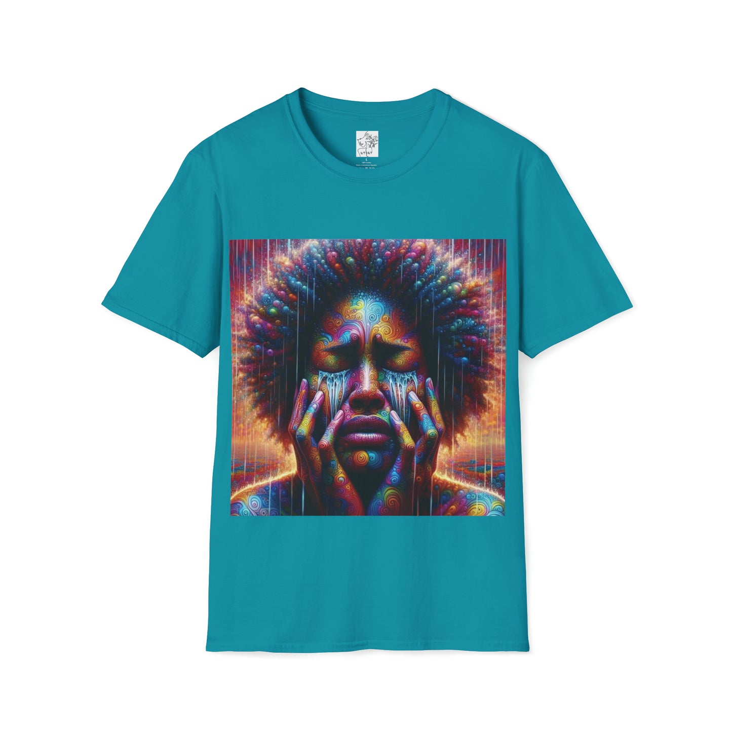 Colorful tears Tee - Tropical Blue / S - T-Shirt