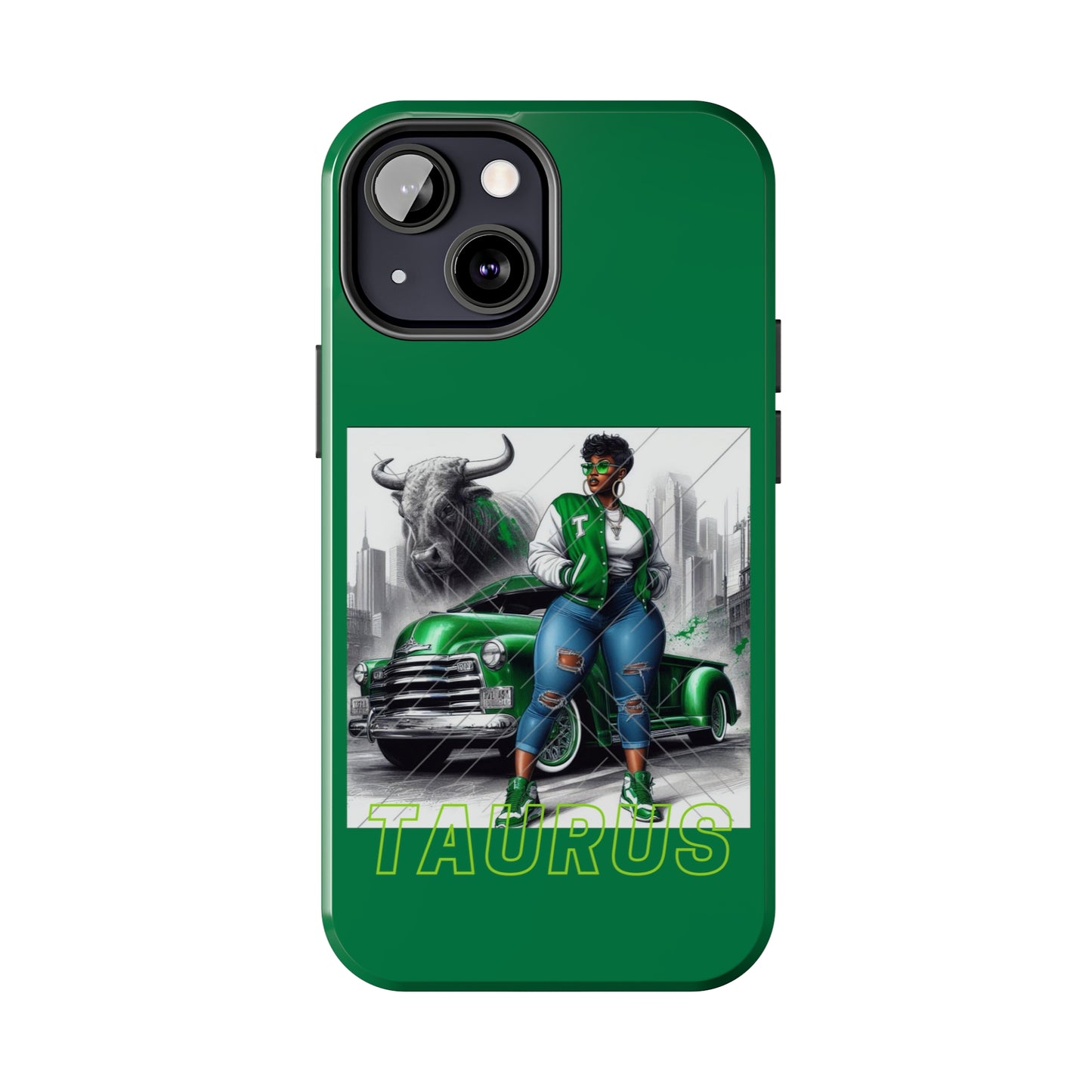 Taurus Green Tough Phone Cases - Phone Case