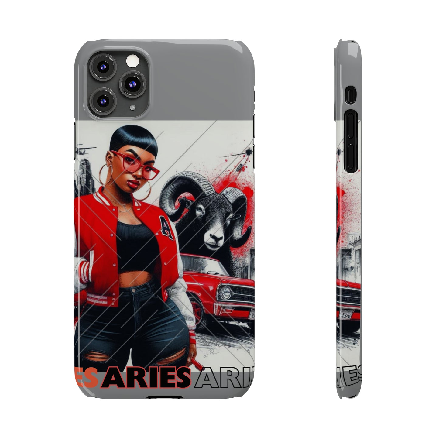 Aries Grey Slim Phone Cases - iPhone 11 Pro Max - Phone Case