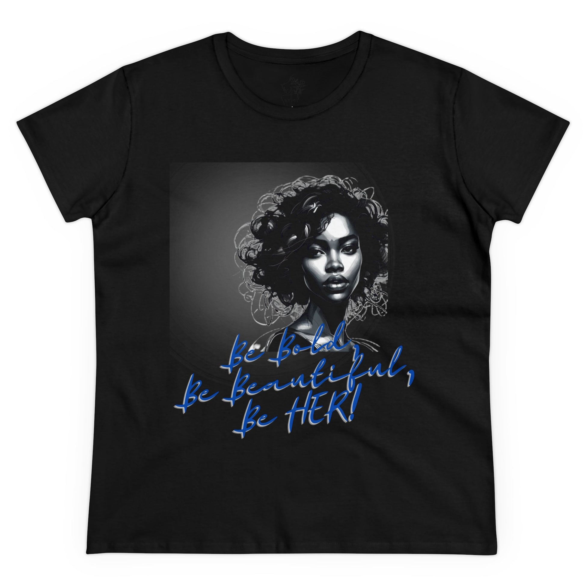 Bold Beautiful Her Women’s Cotton Tee Blue - T-Shirt