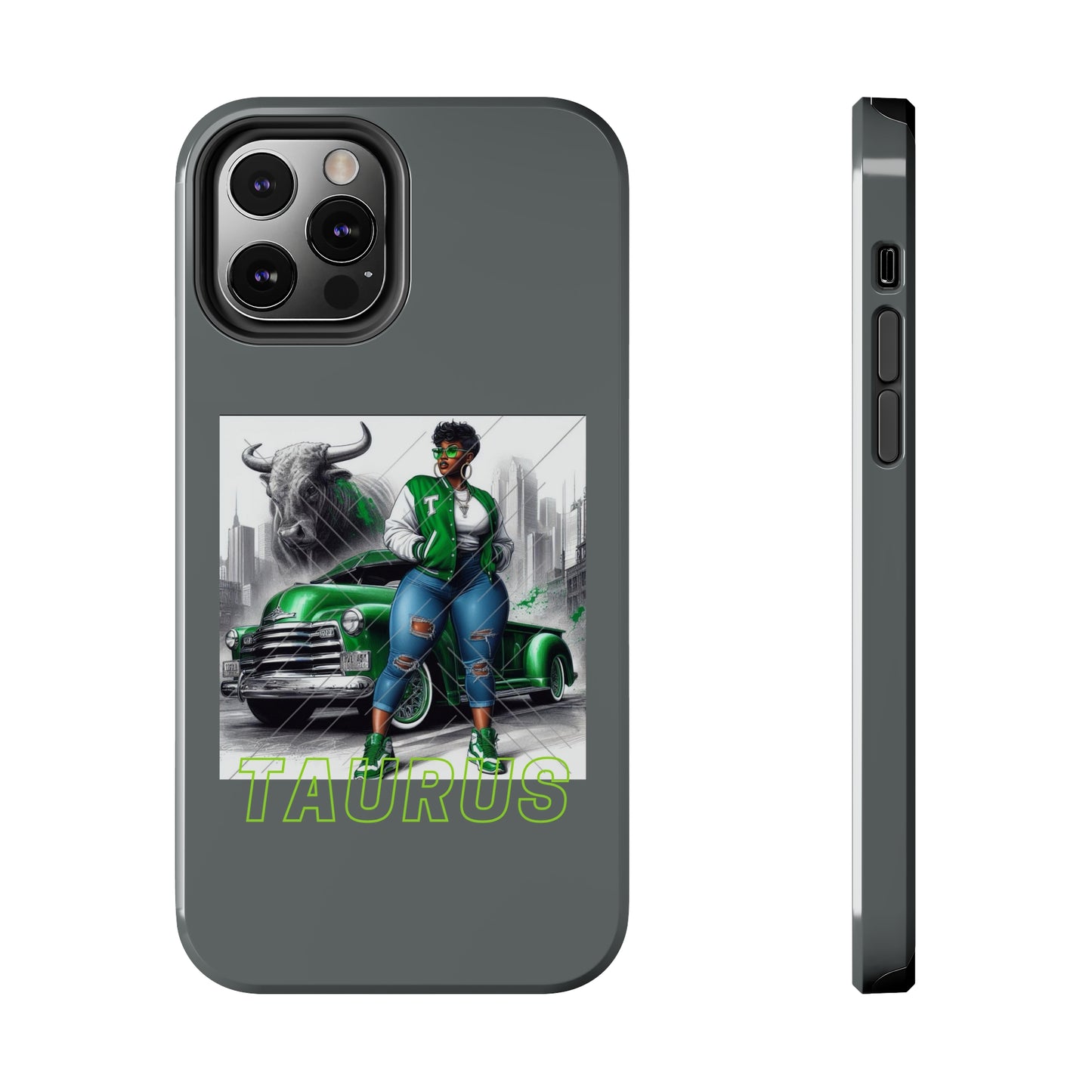 Taurus Grey Tough Phone Cases - iPhone 12 Pro - Phone Case