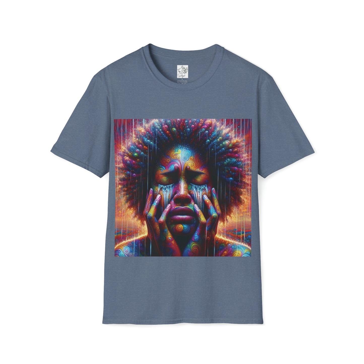 Colorful tears Tee - Heather Indigo / S - T-Shirt