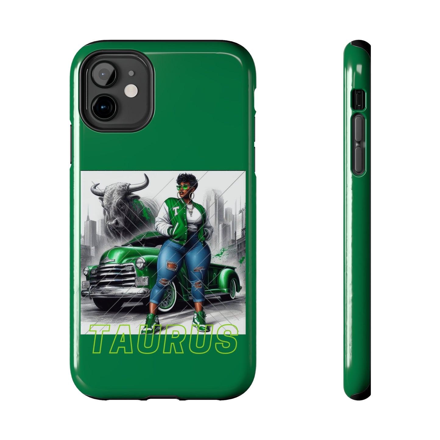 Taurus Green Tough Phone Cases - iPhone 11 - Phone Case