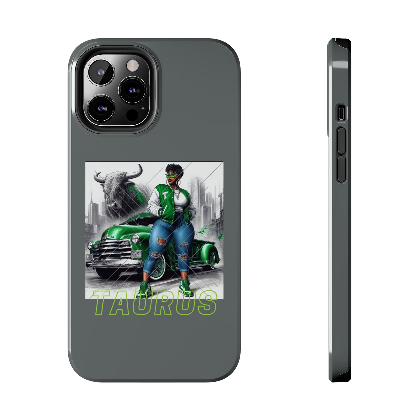 Taurus Grey Tough Phone Cases - iPhone 12 Pro Max - Phone Case