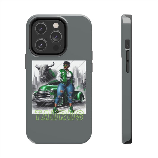 Taurus Grey Tough Phone Cases - iPhone 14 Pro - Phone Case