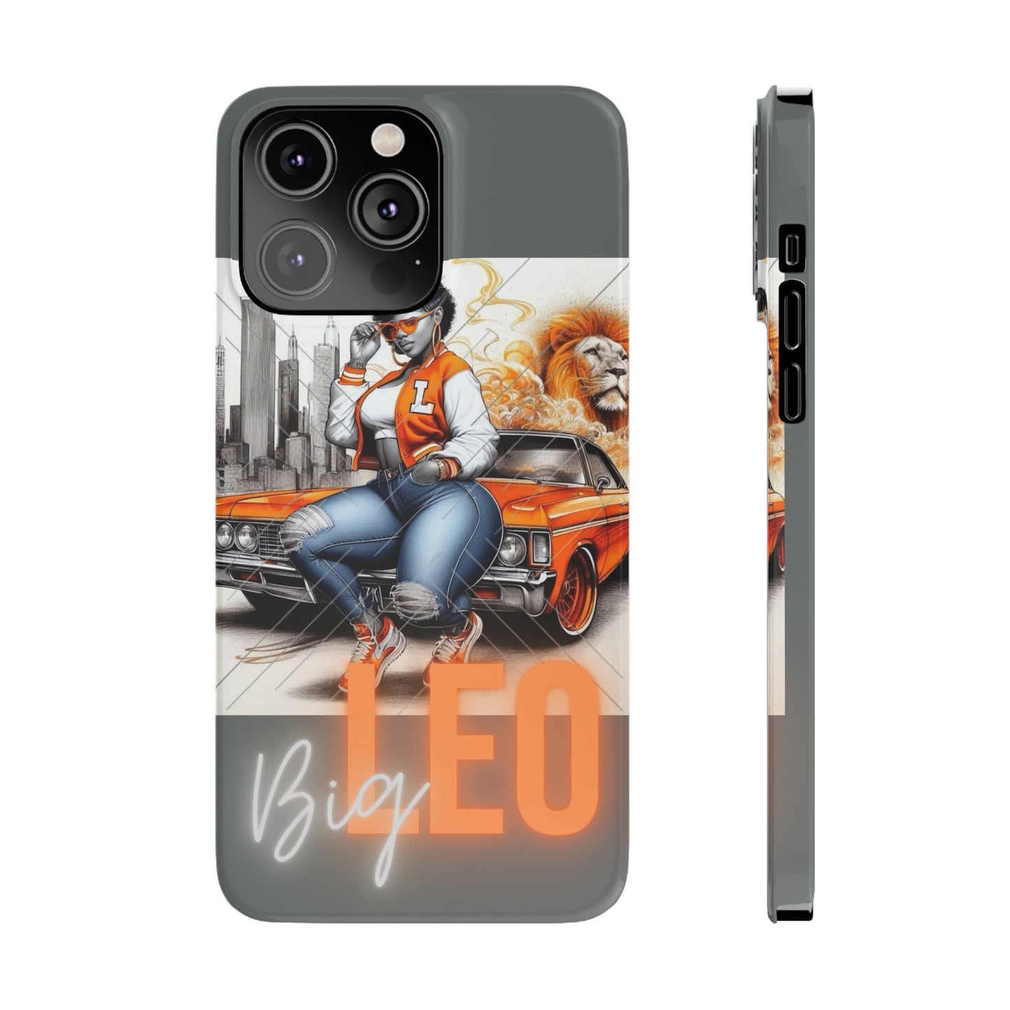 Leo Grey Phone Cases - iPhone 14 Pro Max - Phone Case