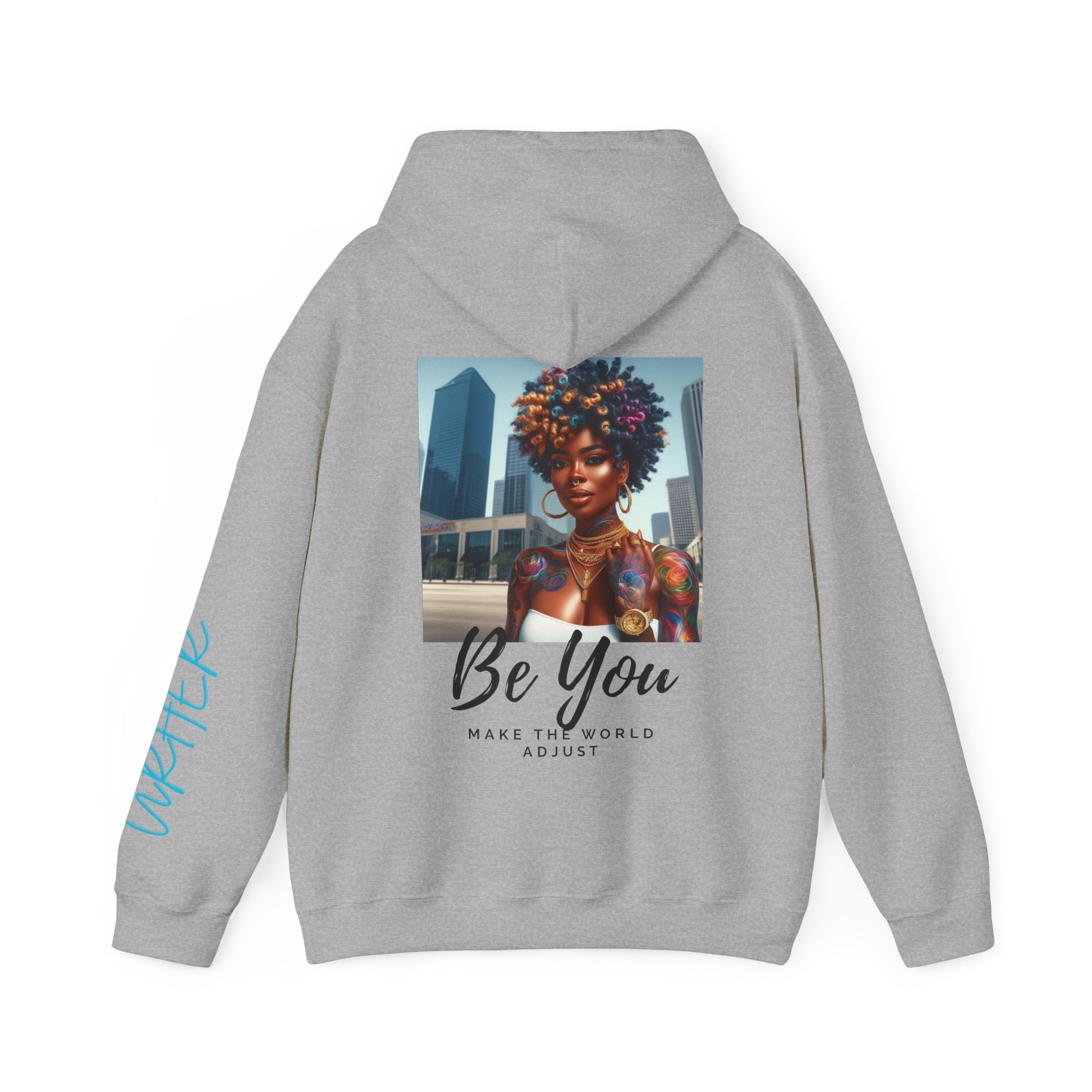 Be You Curly Unisex Heavy Blend Hoodie - Sport Grey / S - Hoodie