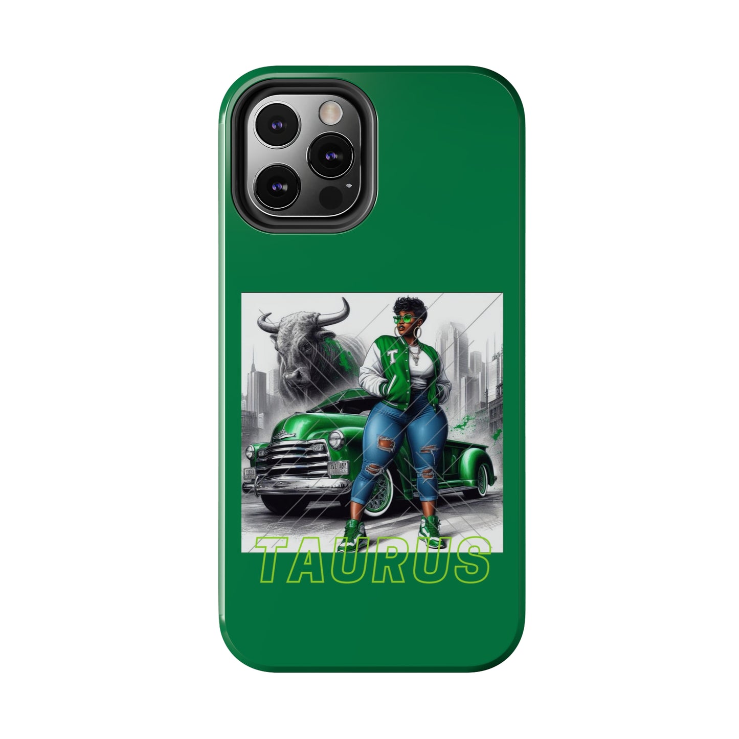 Taurus Green Tough Phone Cases - Phone Case