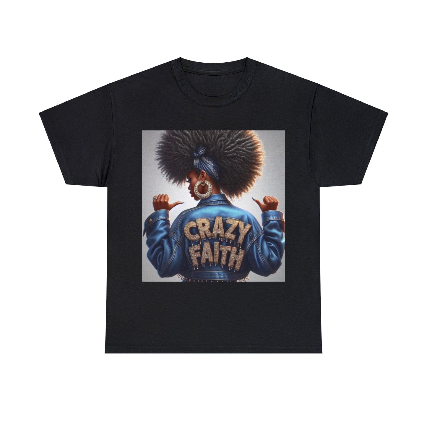 Crazy Faith Unisex Heavy Cotton Tee - Black / S - T-Shirt