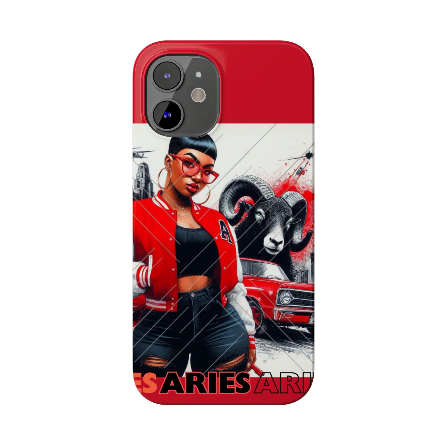 Aries Red Slim Phone Cases - Phone Case