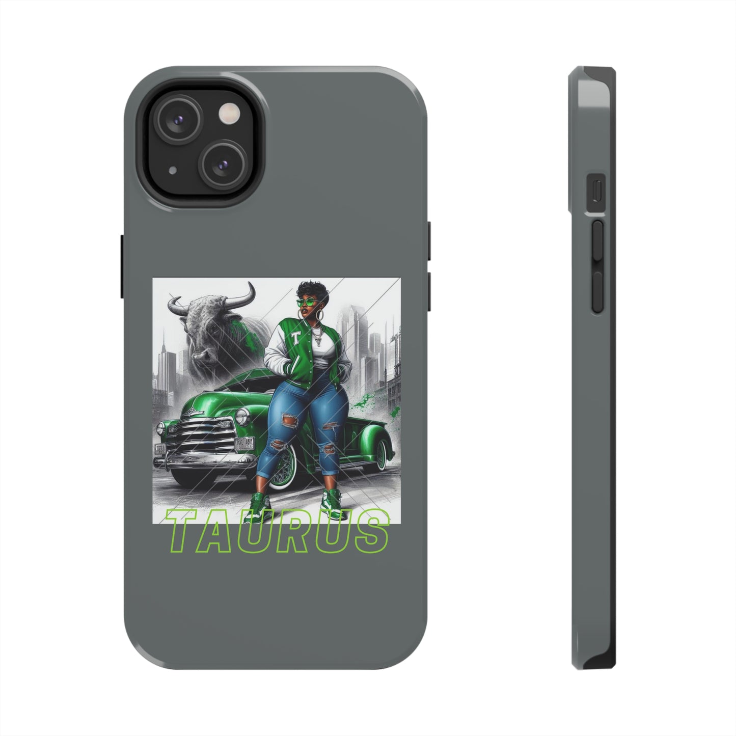 Taurus Grey Tough Phone Cases - iPhone 14 Plus - Phone Case