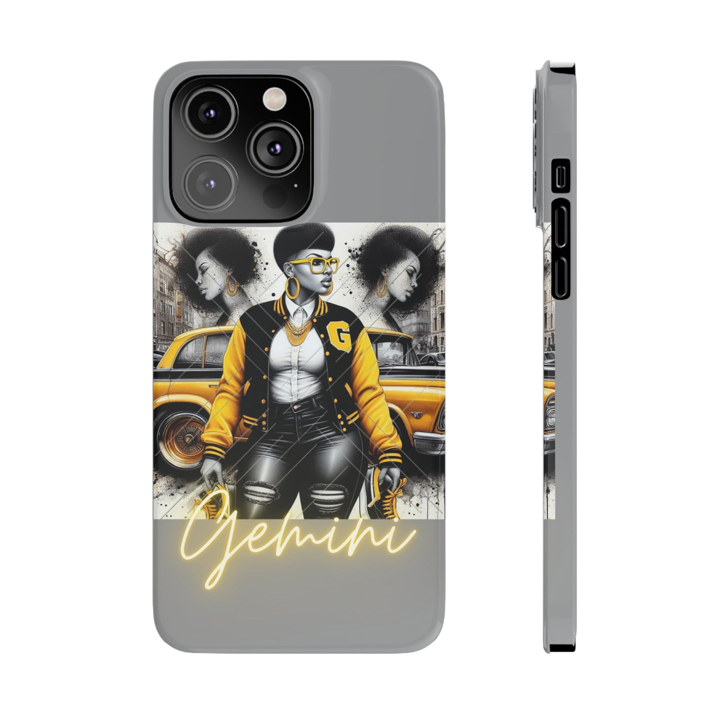 Gemini Grey Phone Cases - iPhone 14 Pro Max - Phone Case