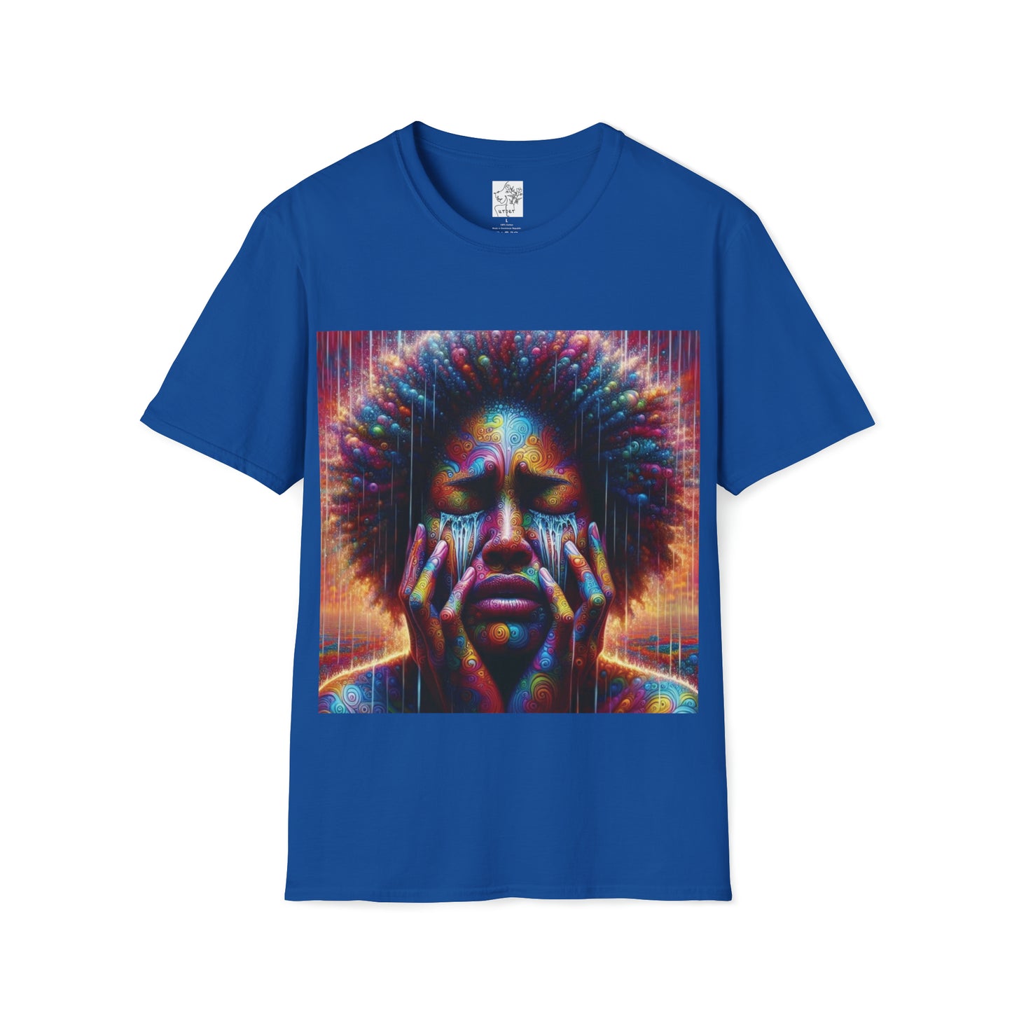 Colorful tears Tee - Royal / S - T-Shirt