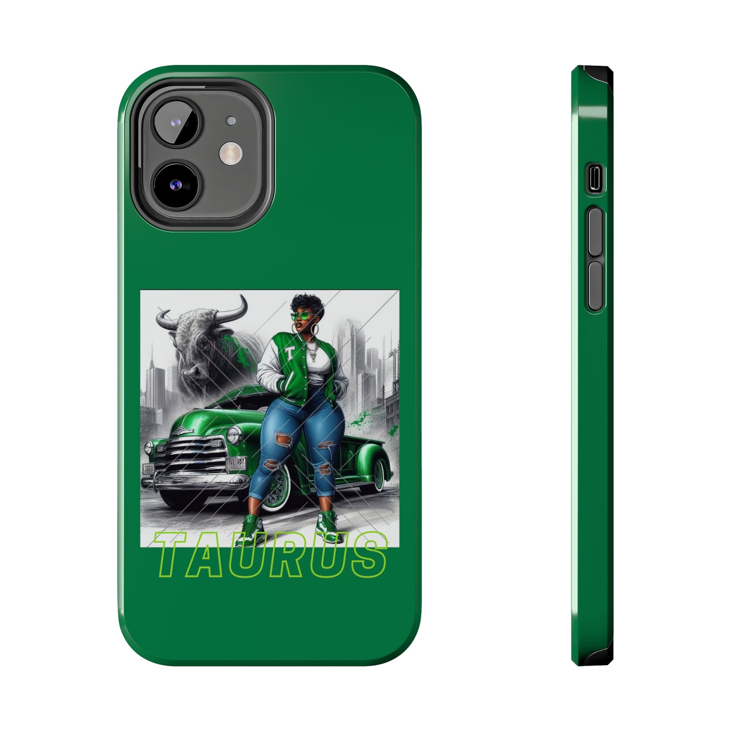 Taurus Green Tough Phone Cases - iPhone 12 - Phone Case