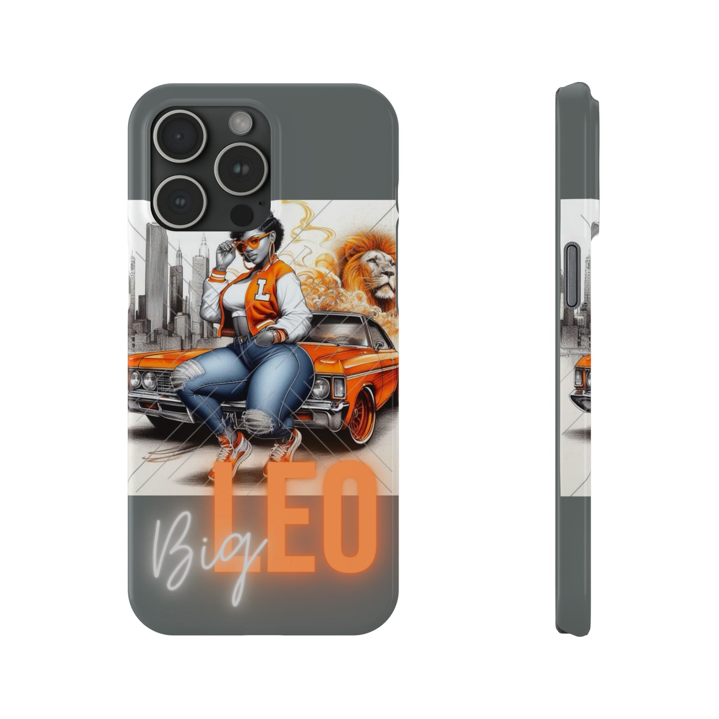 Leo Grey Phone Cases - iPhone 15 Pro Max - Phone Case