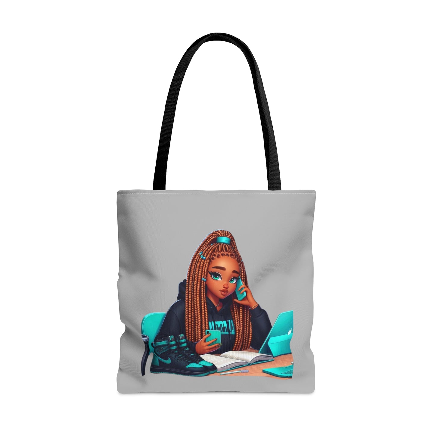 Tote Bag Teal/Grey - Large - Bags