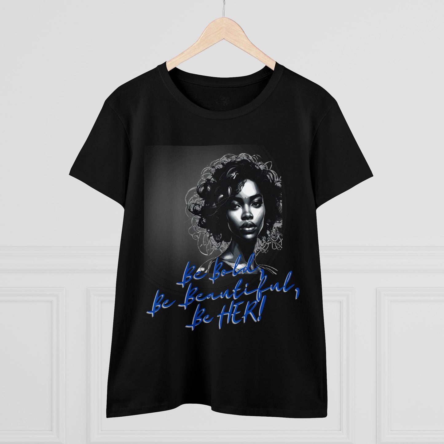 Bold Beautiful Her Women’s Cotton Tee Blue - T-Shirt