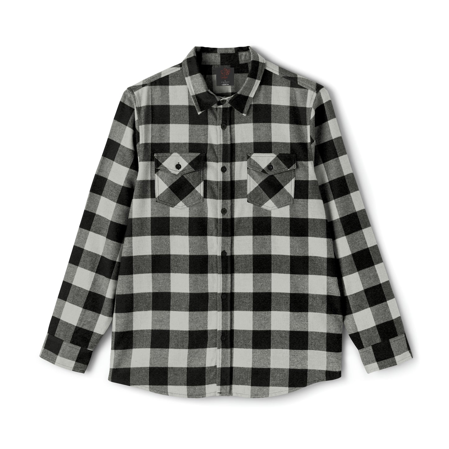 URHER Unisex Flannel Shirt - Grey Heather/ Black / XS - Long-sleeve