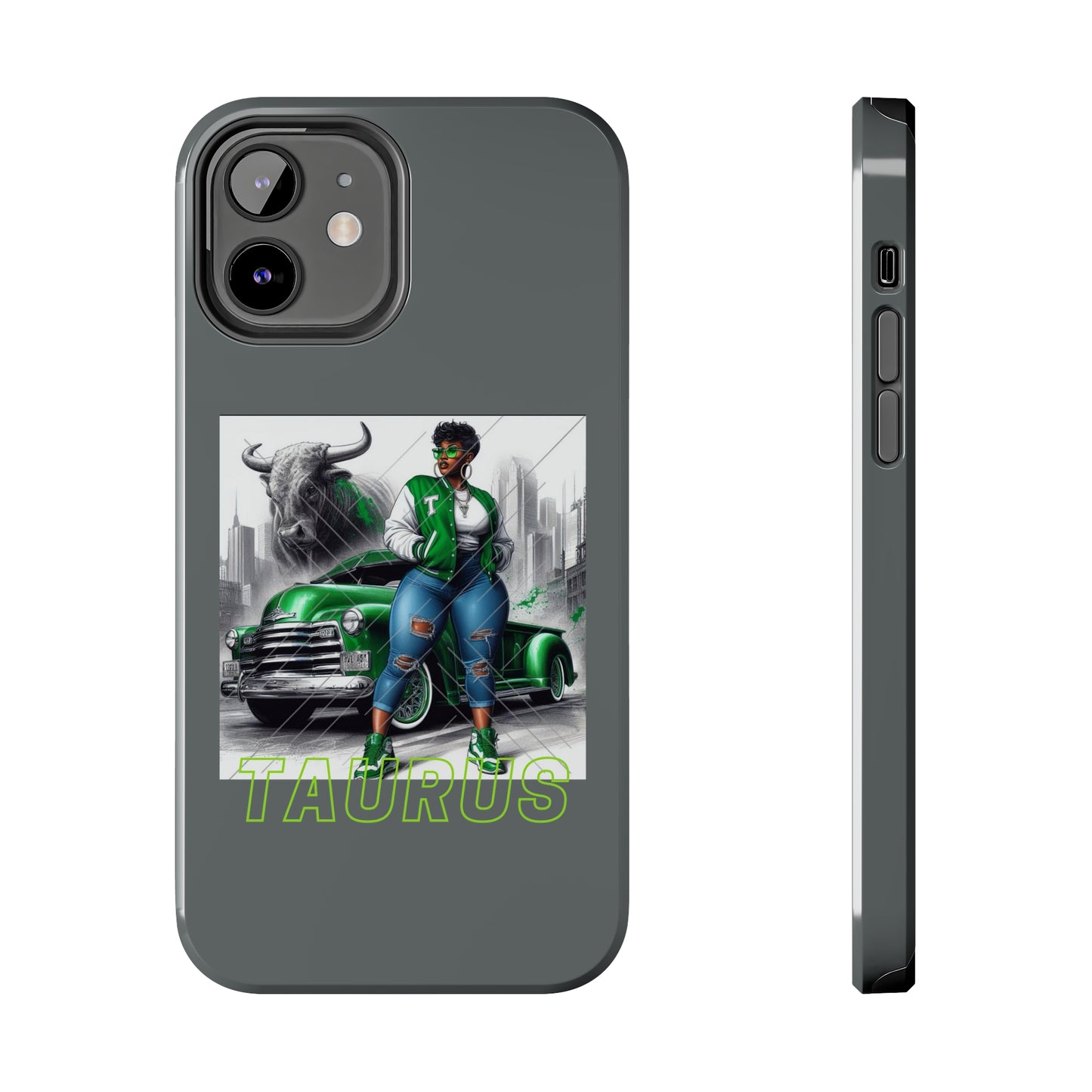 Taurus Grey Tough Phone Cases - iPhone 12 - Phone Case