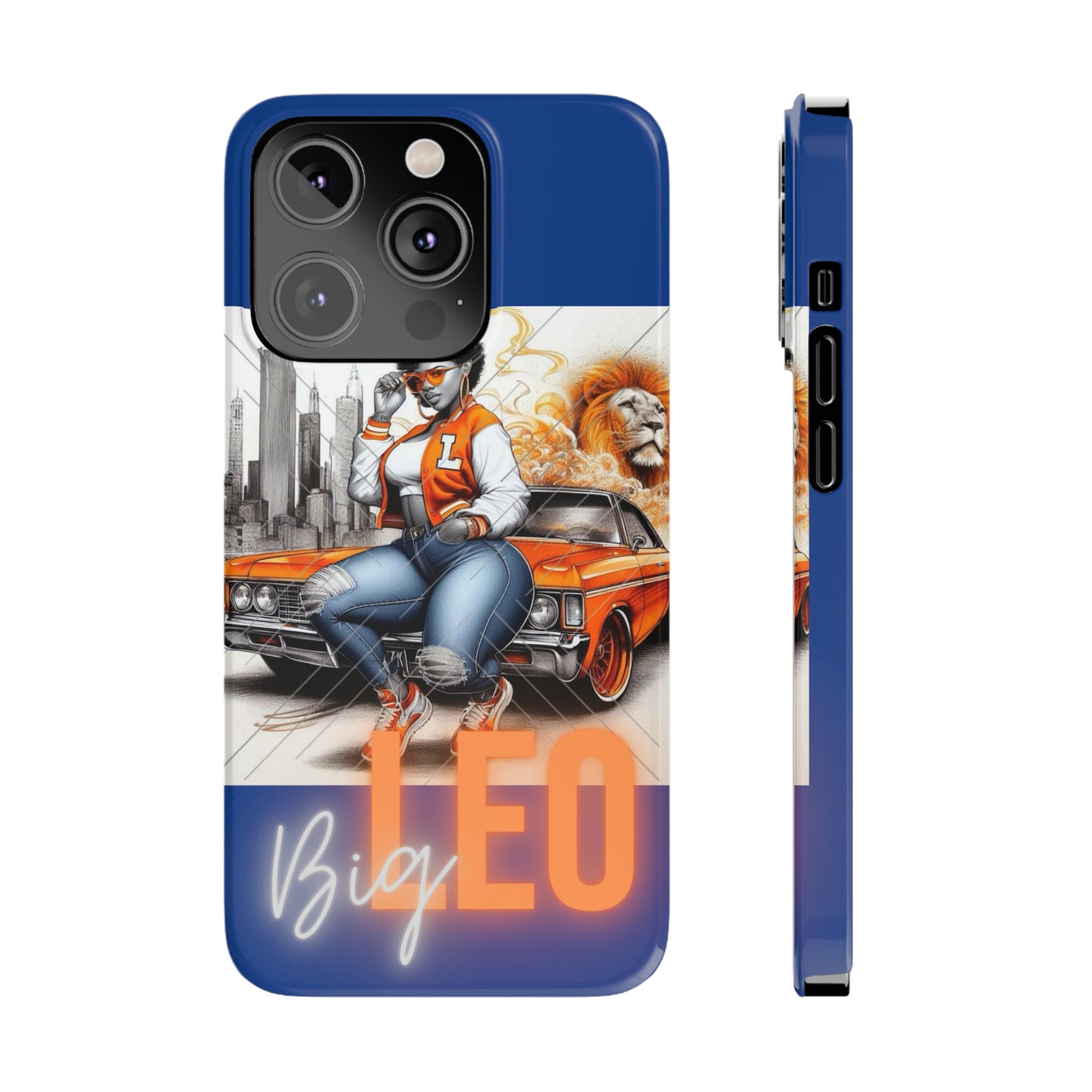 Leo Blue Phone Cases - iPhone 14 Pro - Phone Case