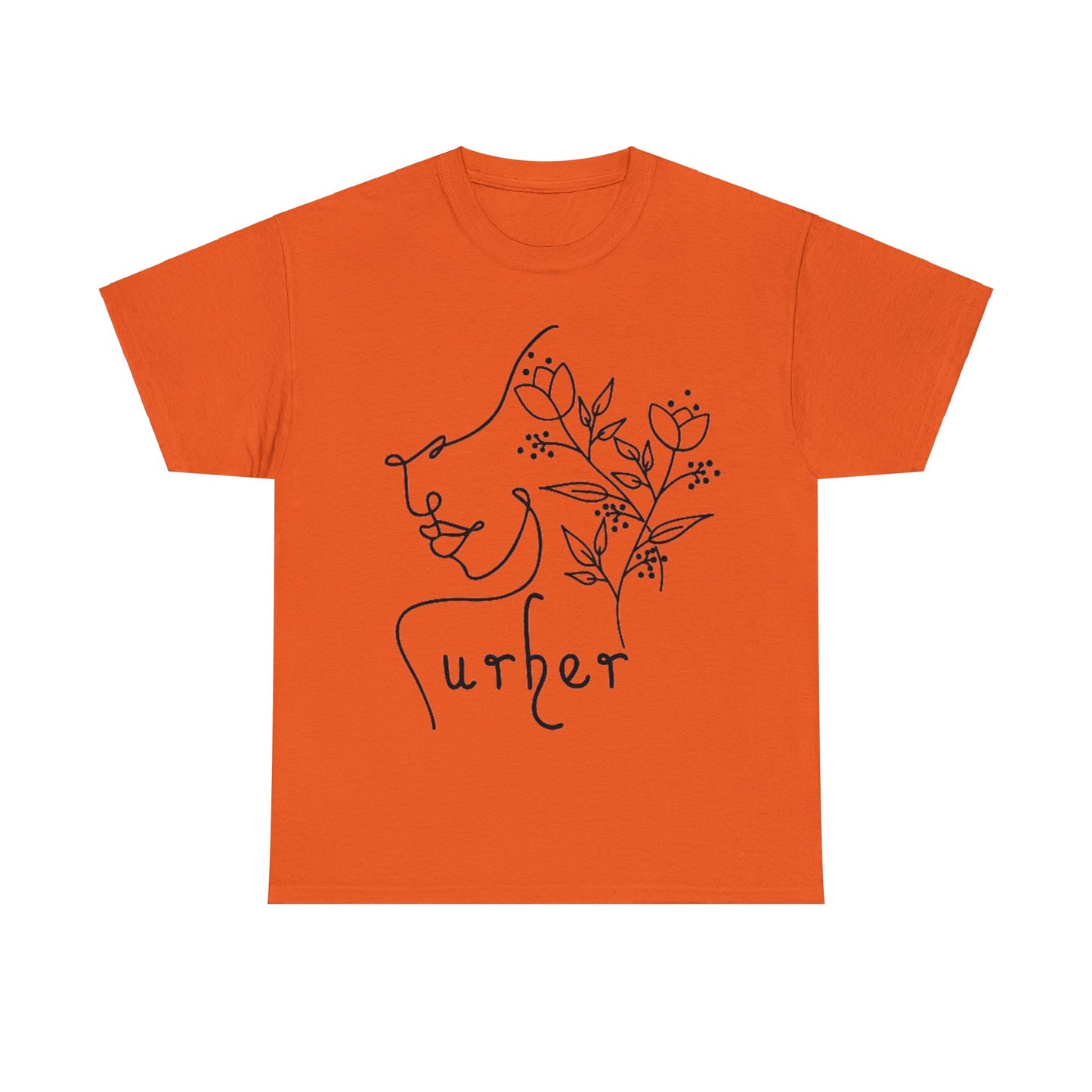 URHER Unisex Heavy Cotton Tee - Orange / S - T-Shirt