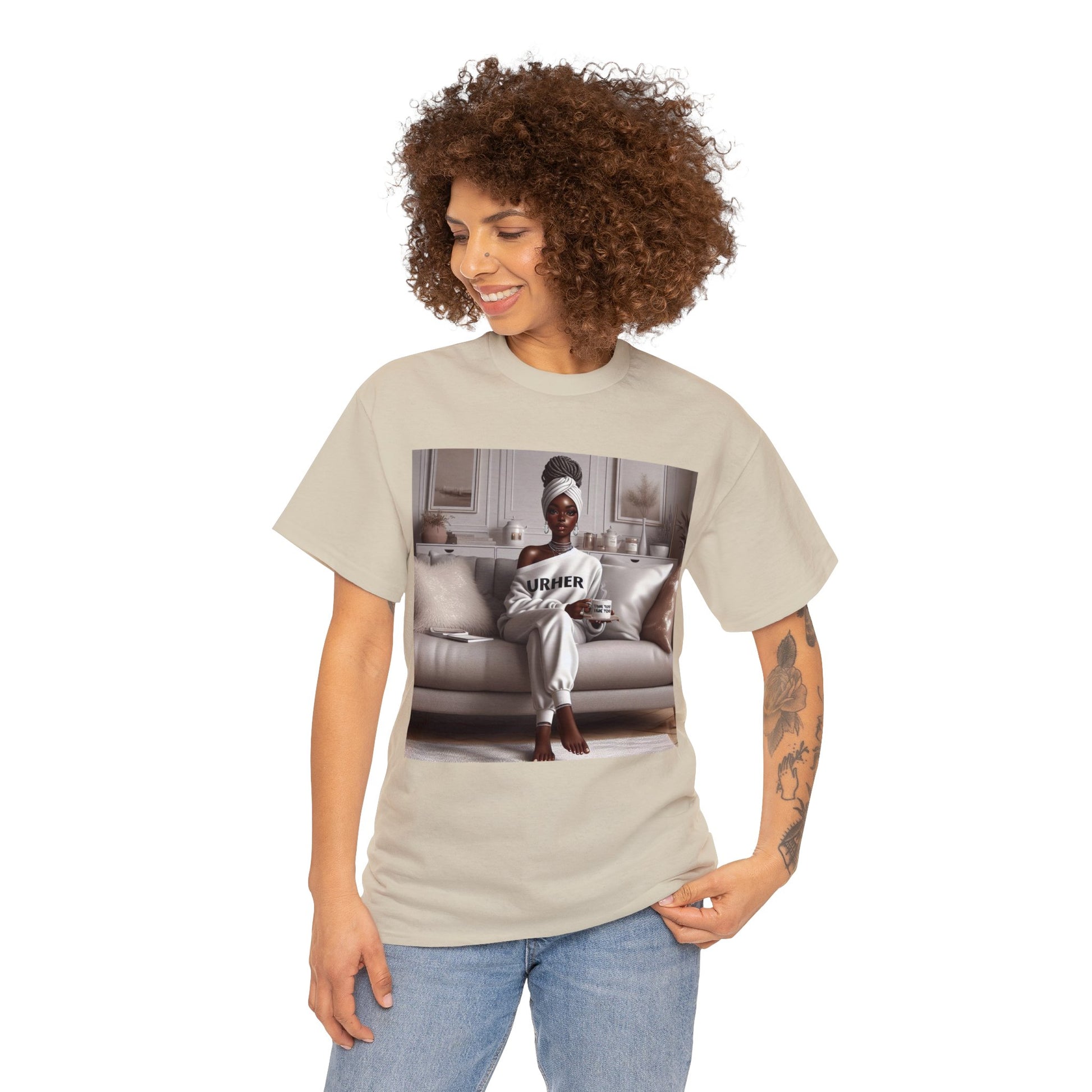 URHER sweats girl Heavy Cotton Tee - T-Shirt