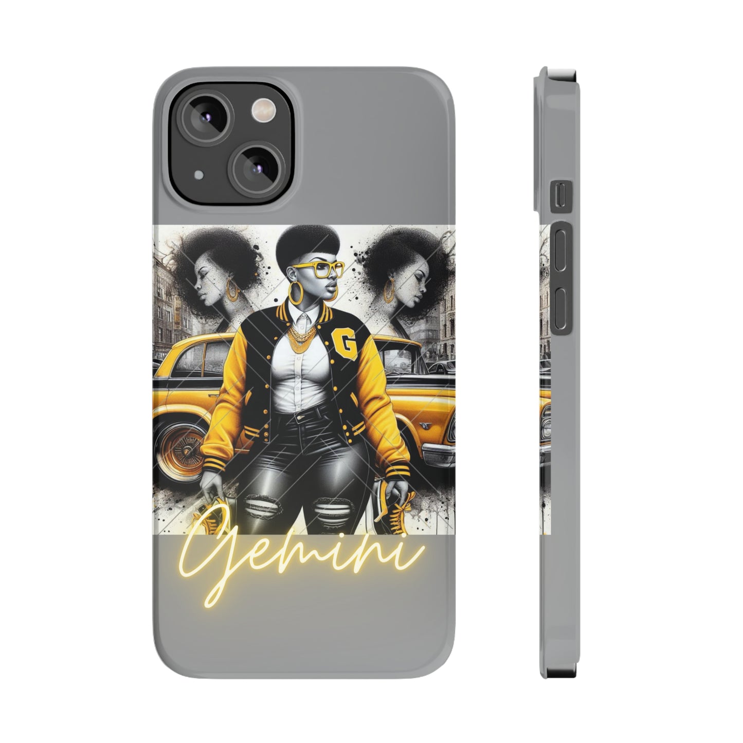 Gemini Grey Phone Cases - iPhone 14 - Phone Case