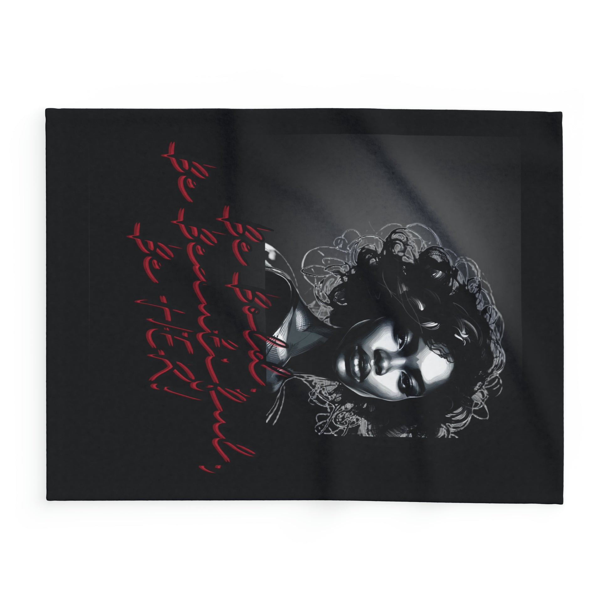 Be Bold Blk Arctic Fleece Blanket - Home Decor