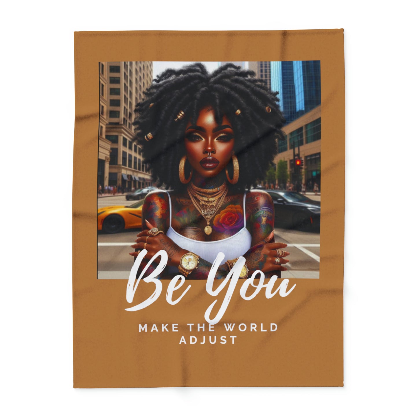 Be you Natural Tan Arctic Fleece Blanket - Home Decor