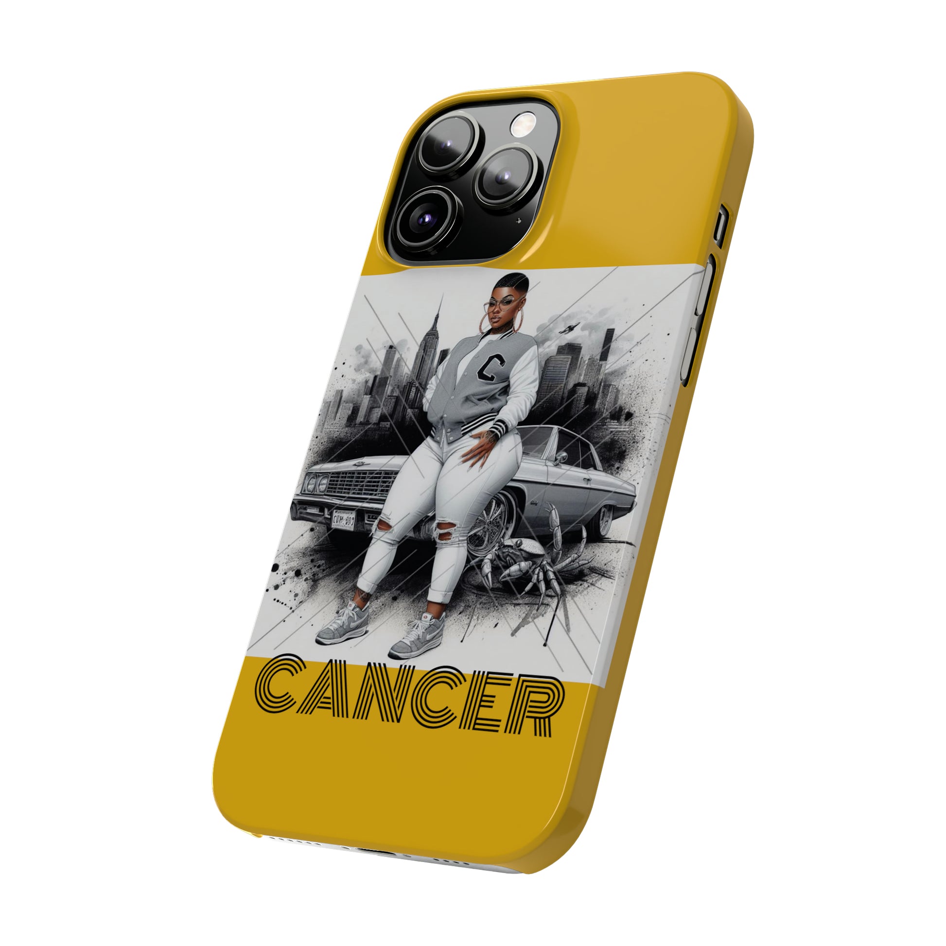 Cancer Yellow Slim Phone Cases - Phone Case