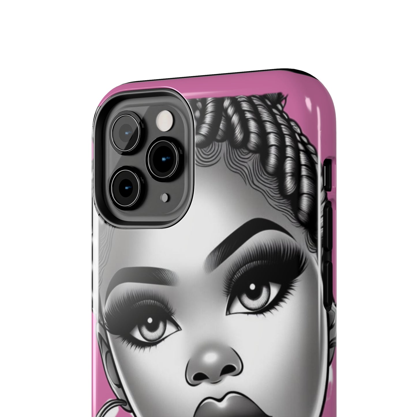 Braid bun pink Tough Phone Cases - Phone Case