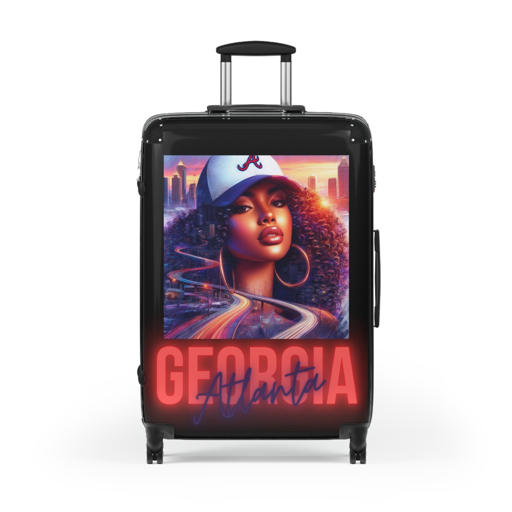 Atl Georgia blk Suitcase - Large / Black - Bags