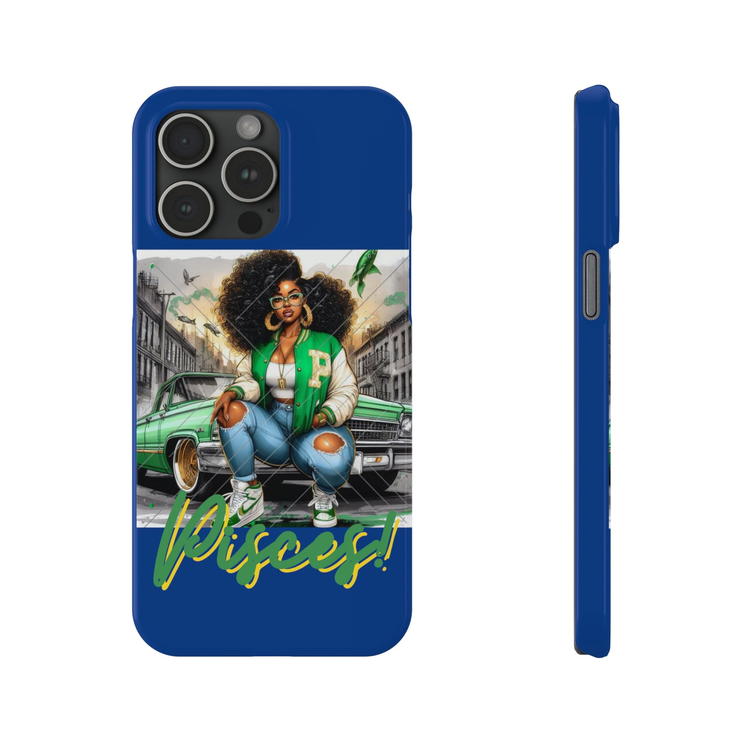 Pisces Blue Slim Phone Cases - iPhone 15 Pro Max - Phone Case