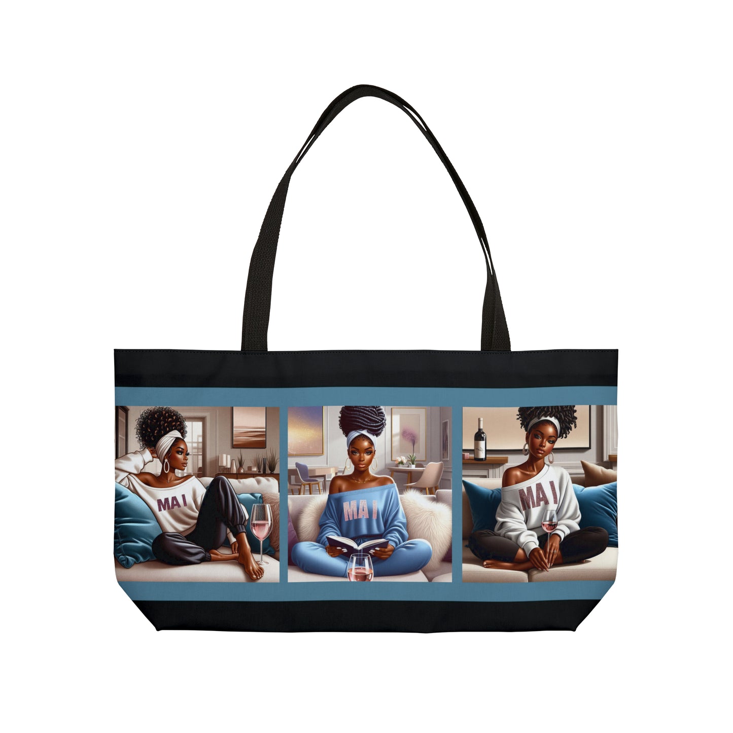 I am Trio Blue Weekender Tote Bag - 24’ × 13’ - Bags