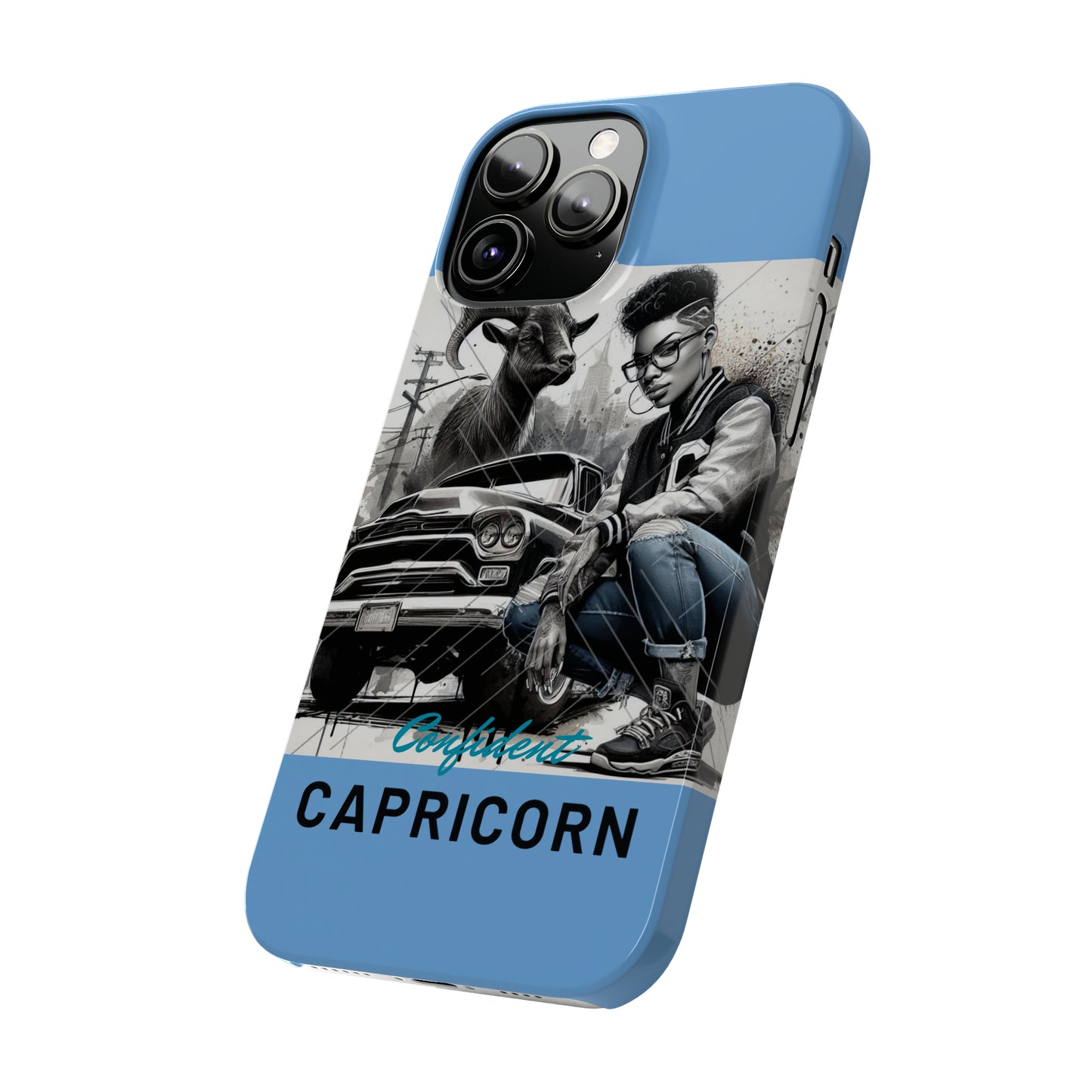 Capricorn Blue Slim Phone Cases - Phone Case