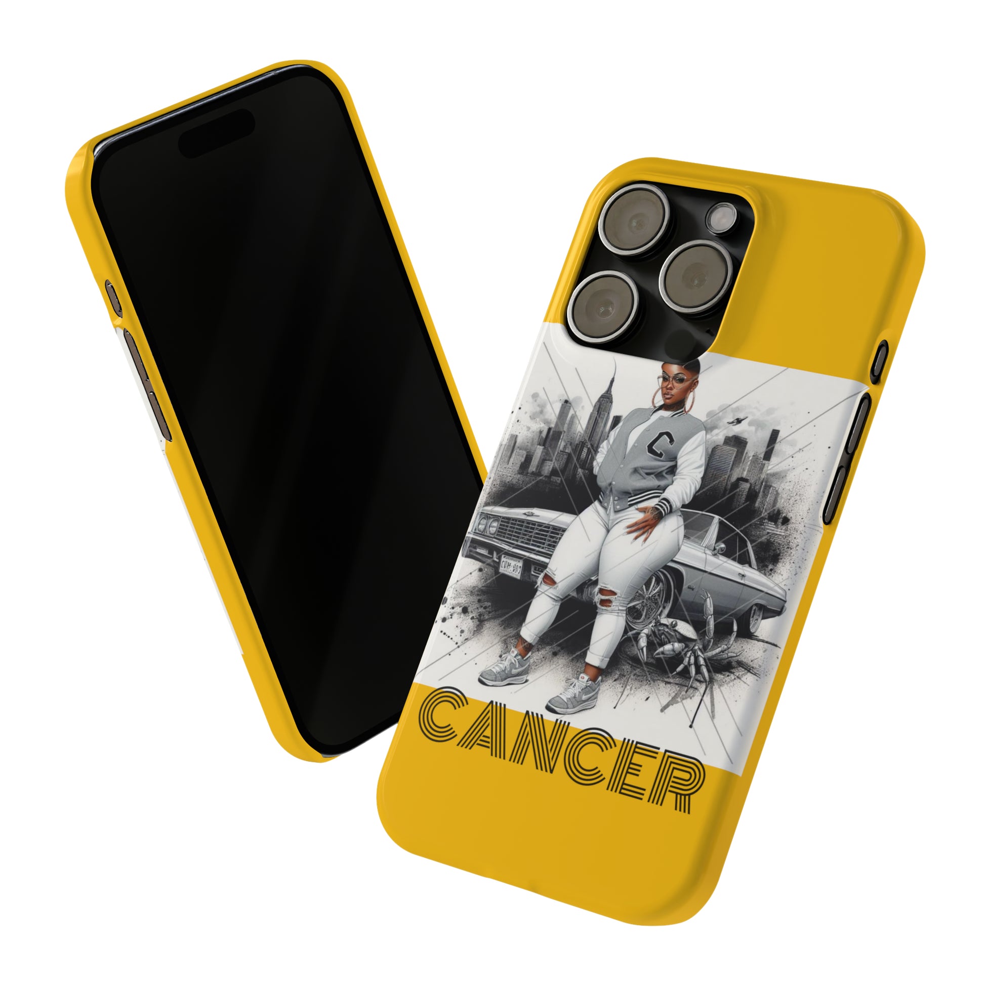 Cancer Yellow Slim Phone Cases - Phone Case