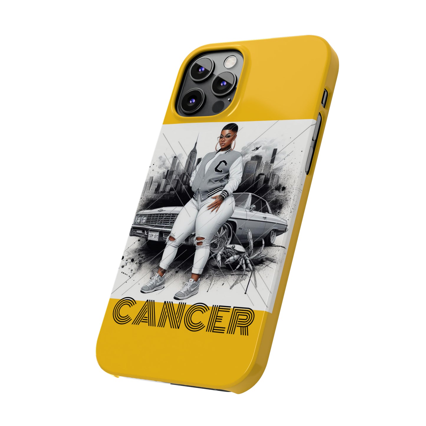 Cancer Yellow Slim Phone Cases - Phone Case