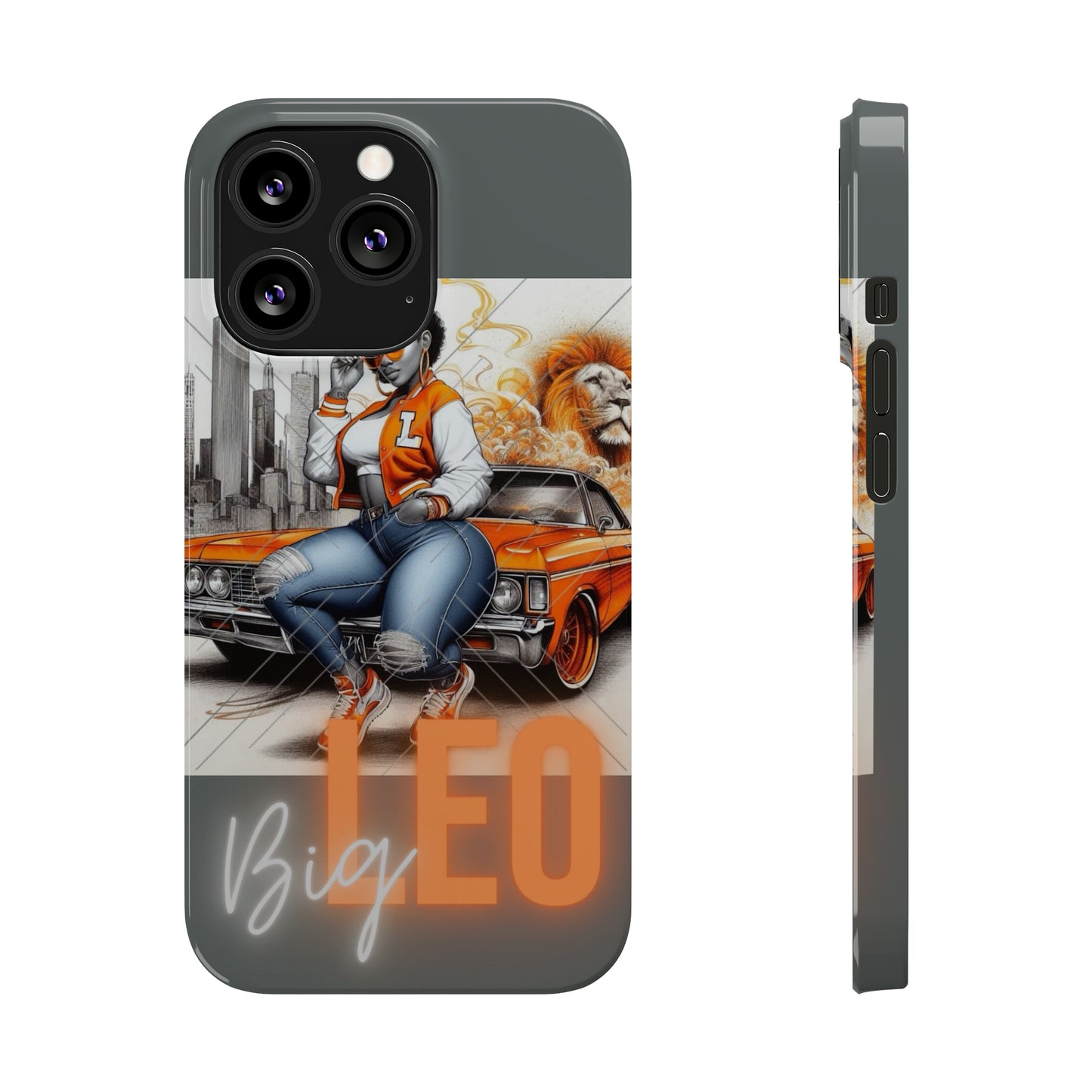 Leo Grey Phone Cases - iPhone 13 Pro - Phone Case