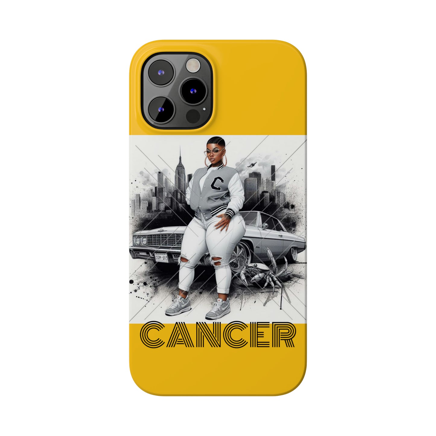 Cancer Yellow Slim Phone Cases - Phone Case