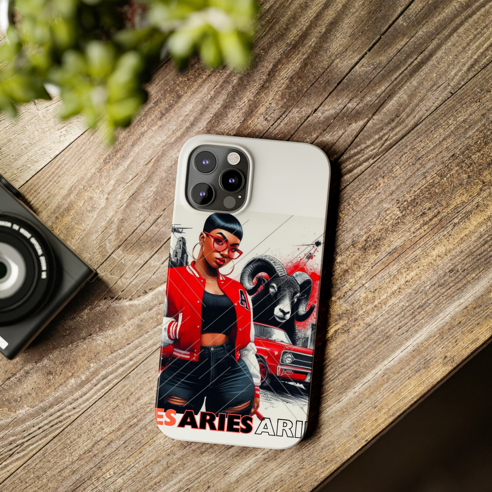 Aries white Slim Phone Cases - Phone Case