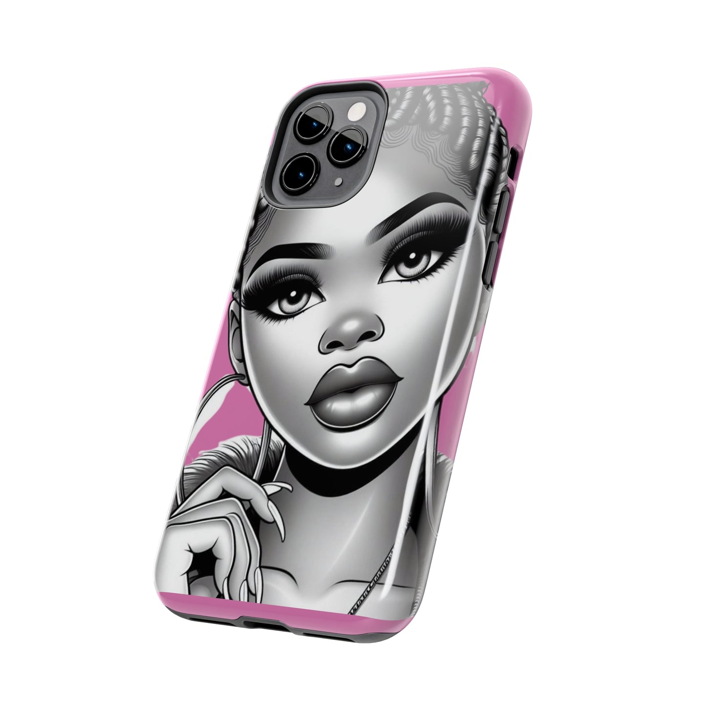 Braid bun pink Tough Phone Cases - Phone Case