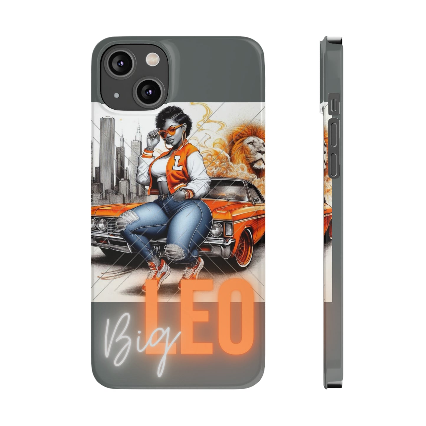 Leo Grey Phone Cases - iPhone 14 Plus - Phone Case