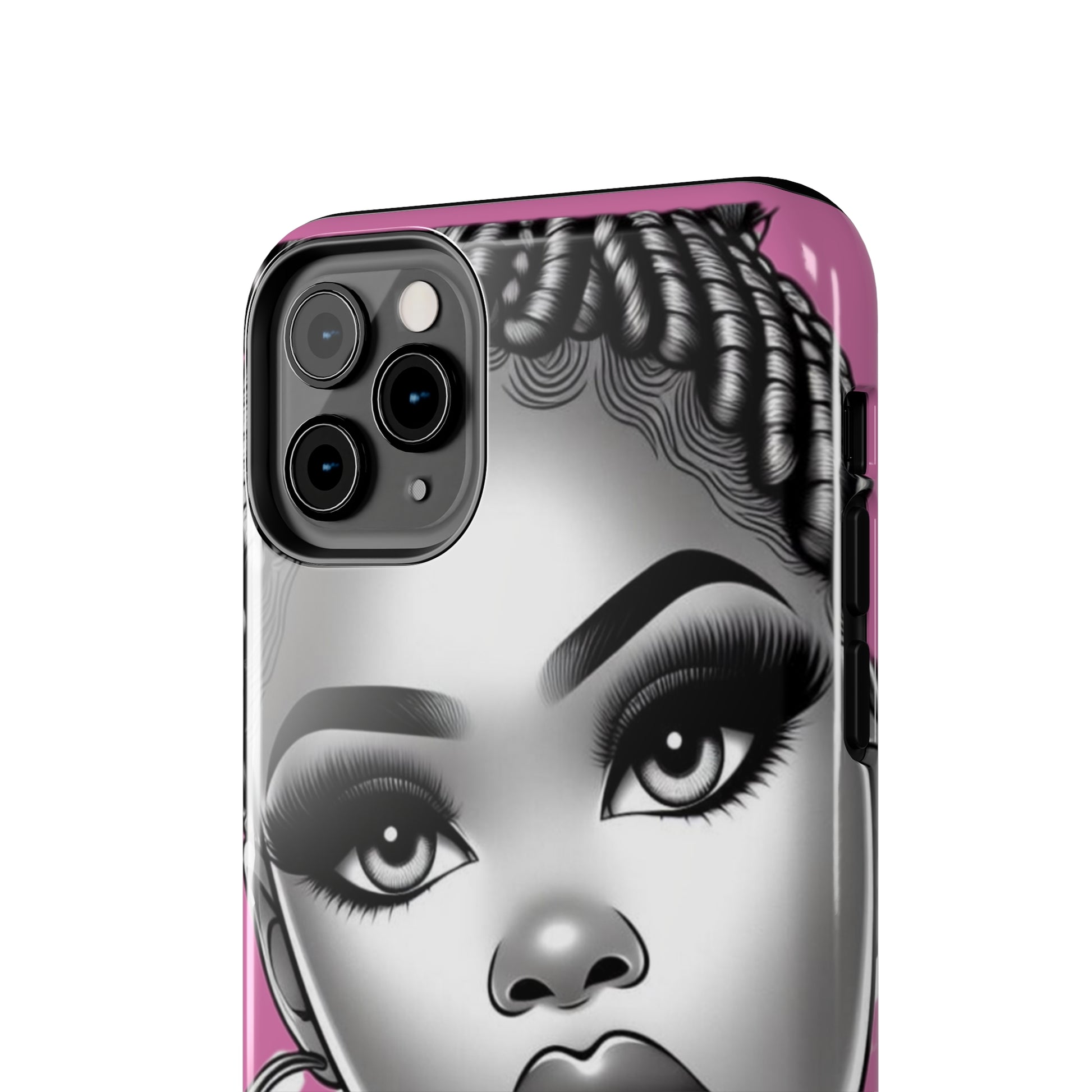 Braid bun pink Tough Phone Cases - Phone Case