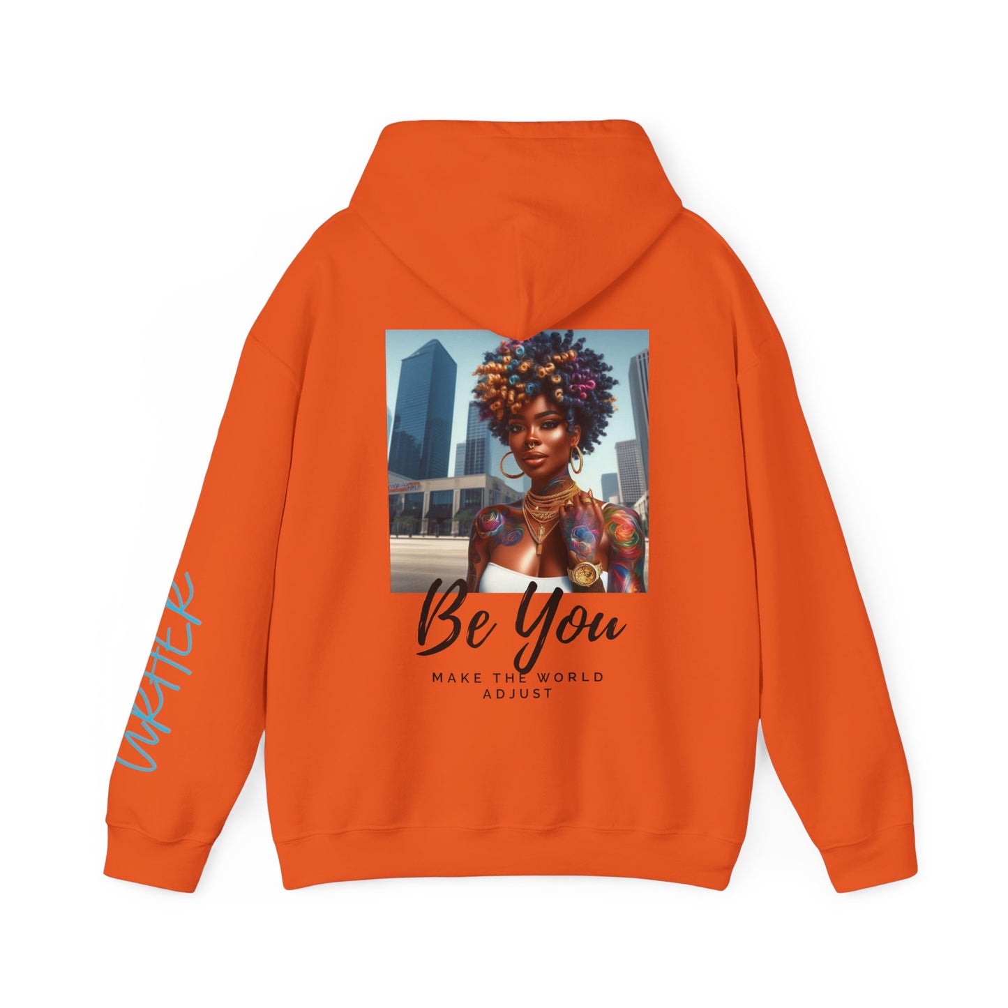 Be You Curly Unisex Heavy Blend Hoodie - Orange / S - Hoodie