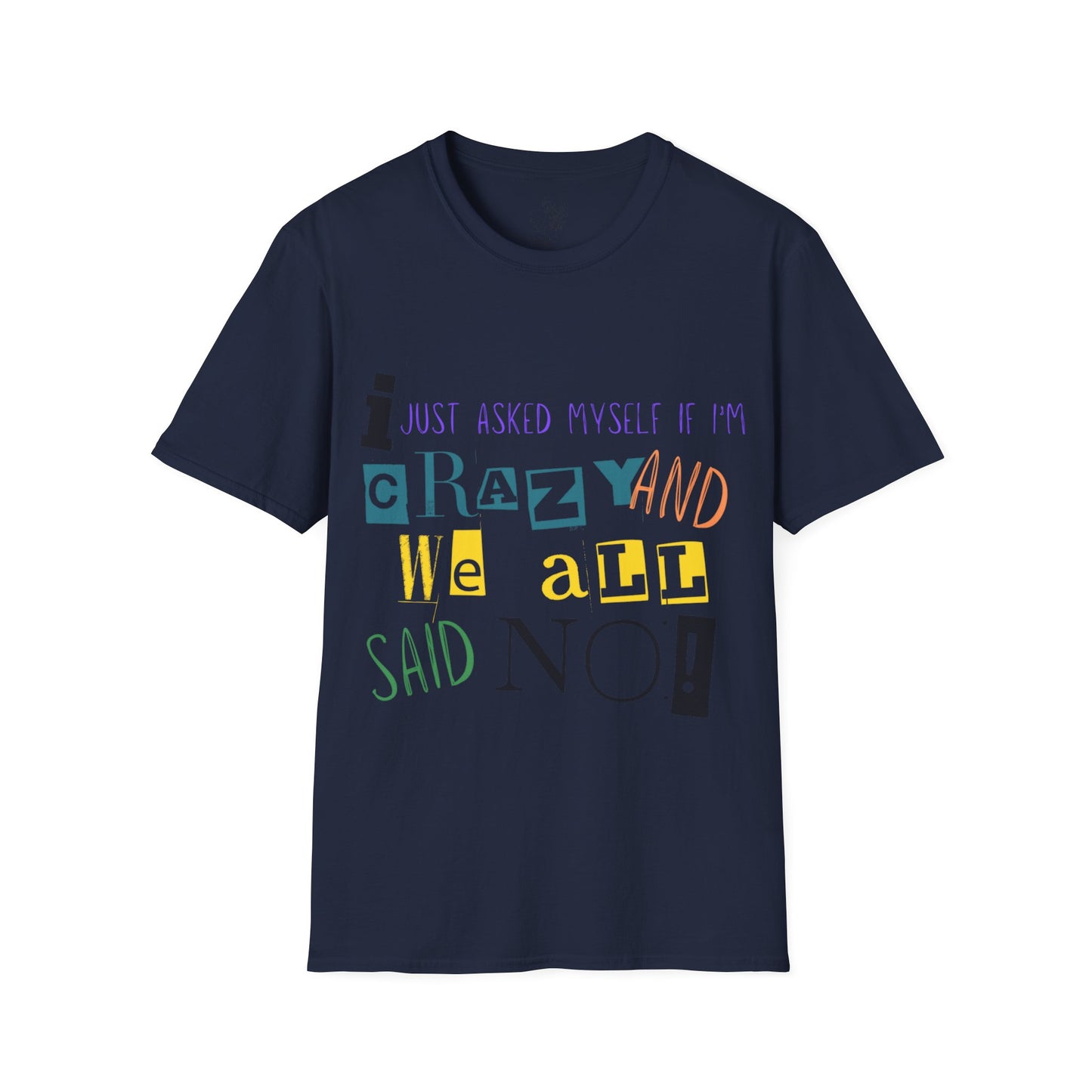 Crazy gold Unisex Softstyle T-Shirt - Navy / S - T-Shirt