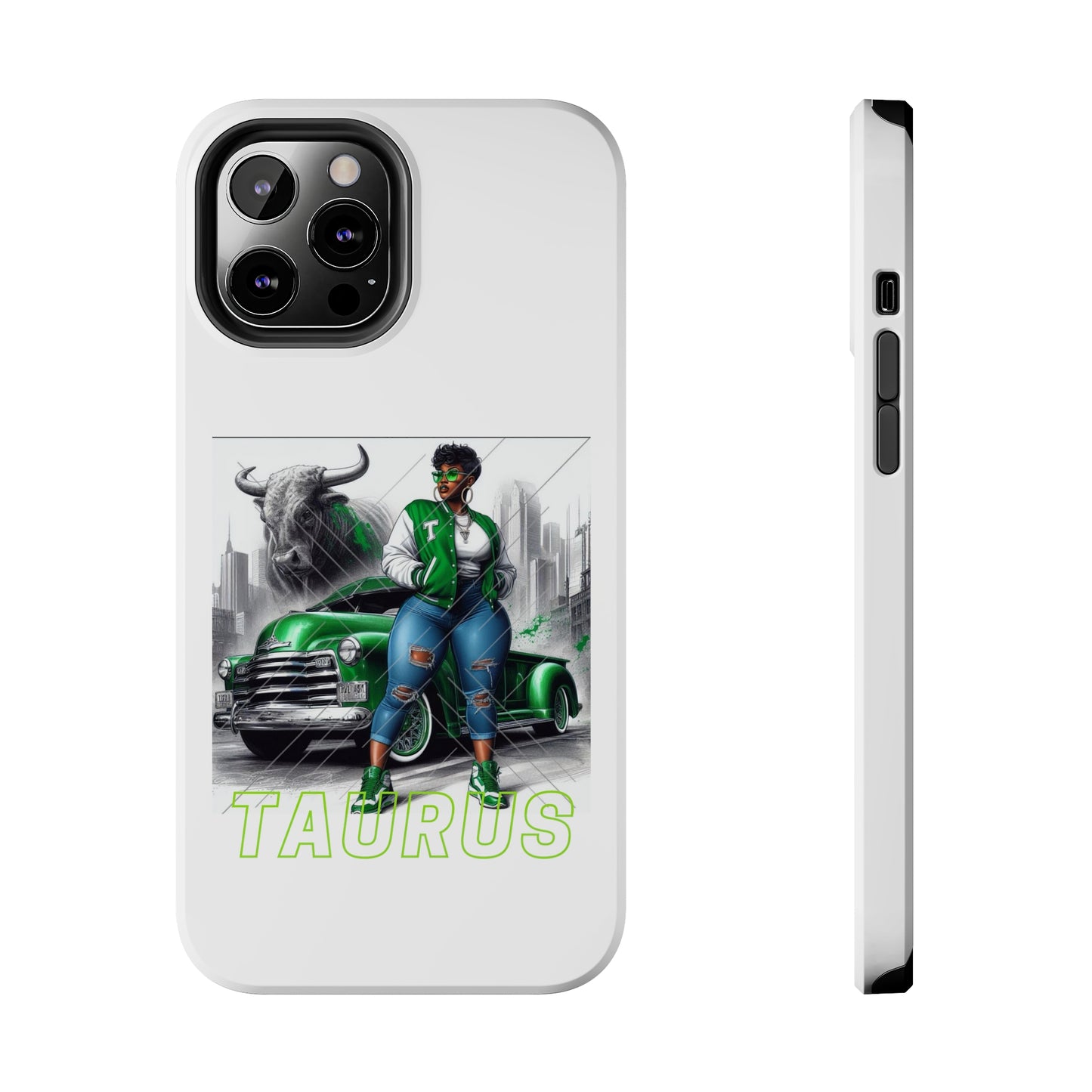 Taurus White Tough Phone Cases - iPhone 12 Pro Max - Phone Case