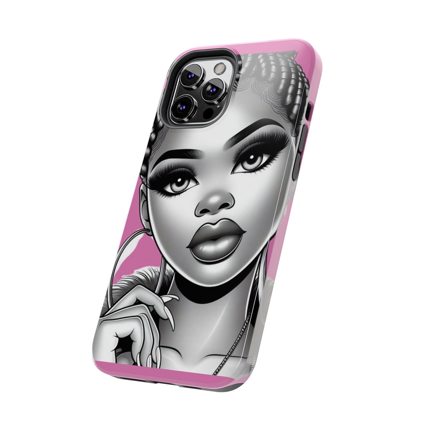 Braid bun pink Tough Phone Cases - Phone Case