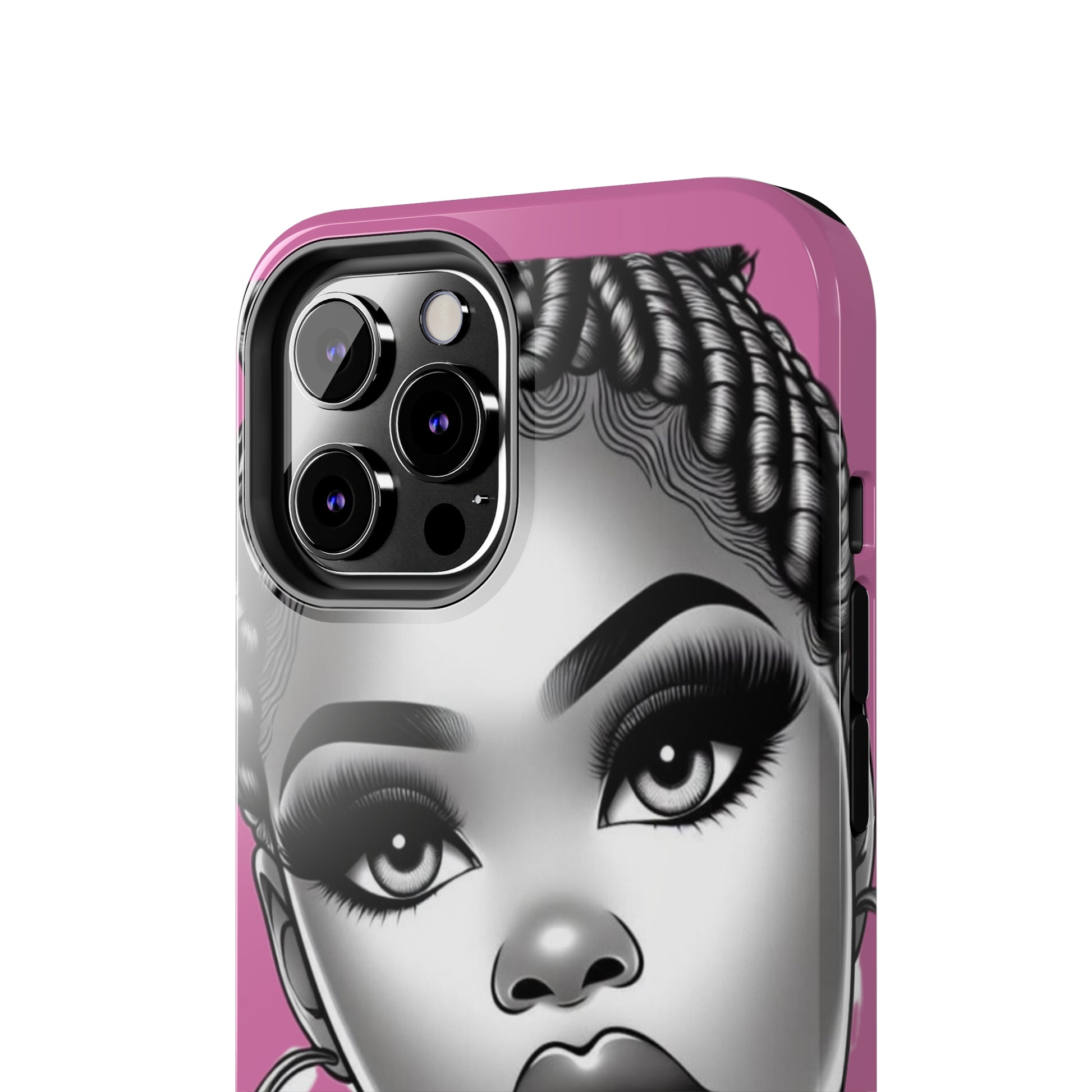 Braid bun pink Tough Phone Cases - Phone Case