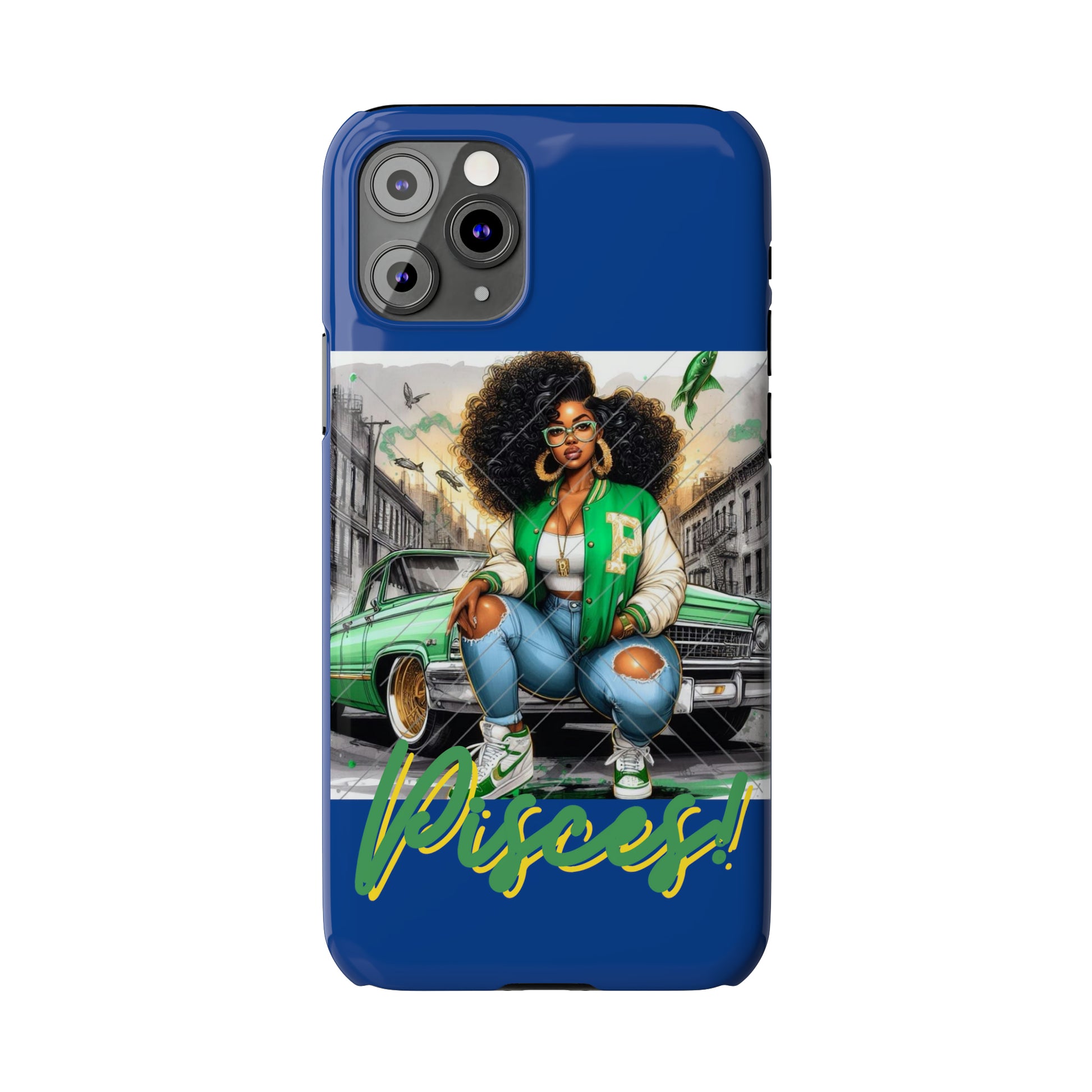 Pisces Blue Slim Phone Cases - Phone Case