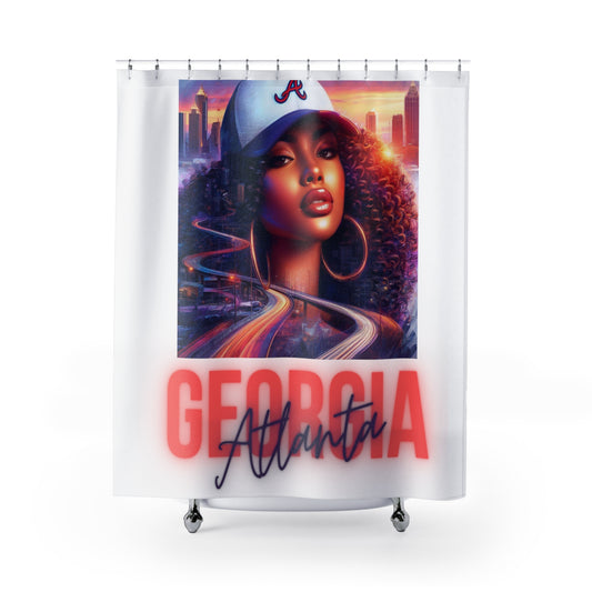 Atl GA girl Shower Curtains - 71’ × 74’ - Home Decor